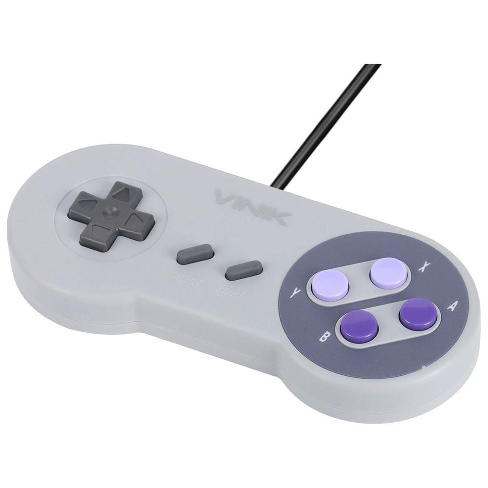 Controle Pc Usb Nintendo Super Nes - Retrô - Vinik Snes