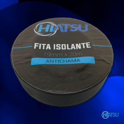 Fita Isolante Antichama 0,13mm X 19mm X 20m Cor Preta Hiatsu 1 Unidade