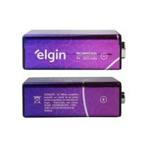 Bateria Recarregável 9v - 250mah - 5 Unidades Elgin único