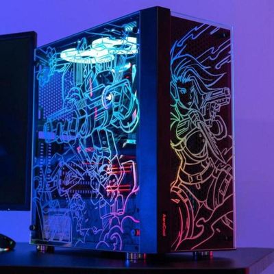 Gabinete Gamer Aerocool Skribble Preto Rgb Lateral Vidro
