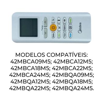 Controle Remoto Springer Midea 42mbca-mbcb 17317000a17101 único