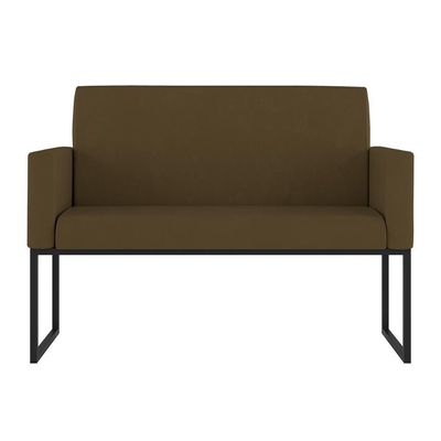 Kit 2 Poltronas + Namoradeira 2 Lugares Para Recepção Marrom