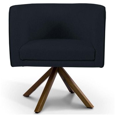 Kit 2 Poltronas  Base Madeira Betina B-300 Veludo Preto