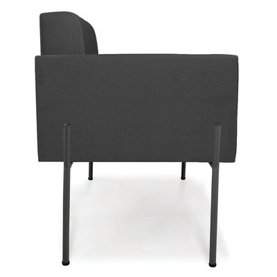 Poltrona Pé De Ferro Preto Para Sala Elisa Corino Preto D03 - D'rossi