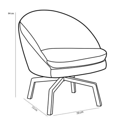 Poltrona Base Ka Madeira Rafa B-300 Veludo Preto