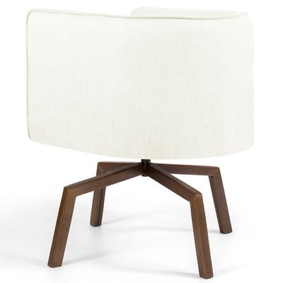 Kit 2 Poltronas  Base Ka Madeira Betina C-26 Corano Bege