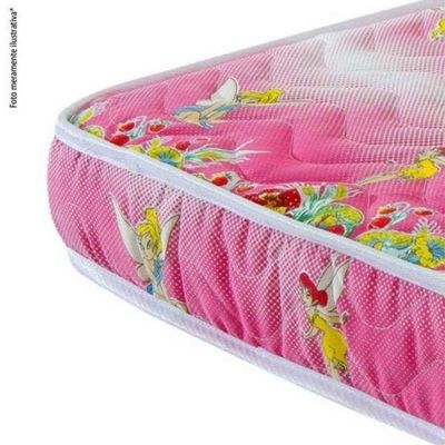 Colchão Berço 1 Lado Plastificado D18 60x12x130 Fadas
