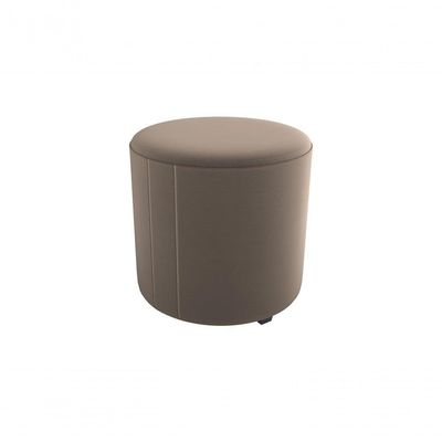 Puff Decorativo Sala Descando Copenhage Premium Veludo Capuccino Matrix