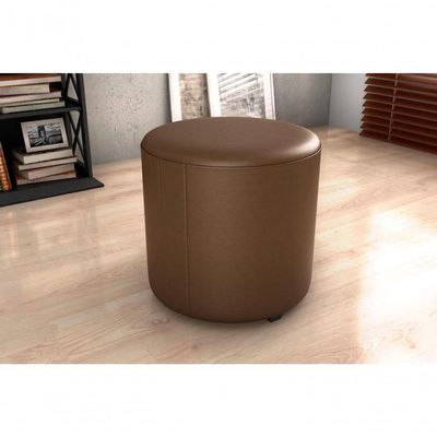 Puff Decorativo Sala Descando Copenhage Premium Sintetico Marrom Matrix
