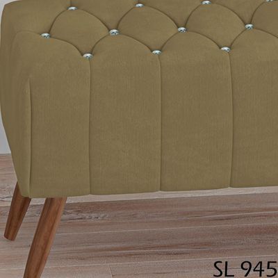 Puff Puf Para Sala 100 Cm Pes Madeira Trit Veludo Sl 945 Peer Sl 945