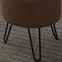 Puff Puf Para Sala Pes Metal Small Veludo Sl 942 Peer Sl 942