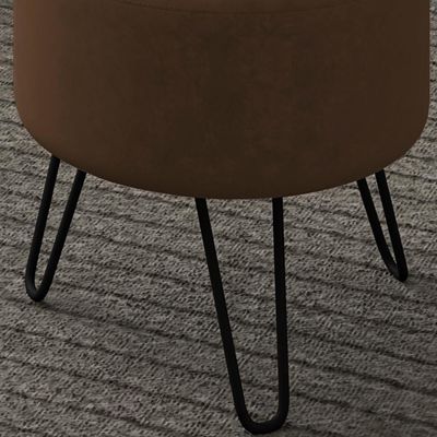 Puff Puf Para Sala Pes Metal Small Veludo Sl 942 Peer Sl 942