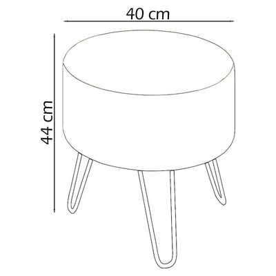 Puff Puf Para Sala Pes Metal Small Veludo Sl 942 Peer Sl 942