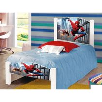 Cama Infantil Solteiro Homem Aranha Colchão Branco