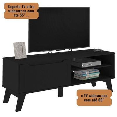 Rack De Sala Tv Lotus Preto