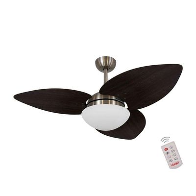 Ventilador De Teto Bronze 3 Pás Tabaco 127v C/ Controle 110V