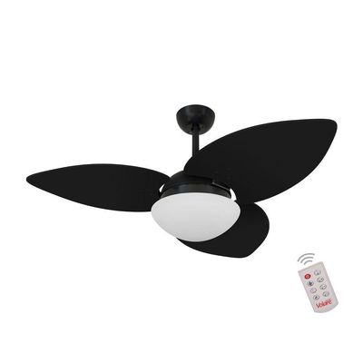 Ventilador De Teto Dormamu Nero 3 Pás Preto 220v C/ Controle 220V