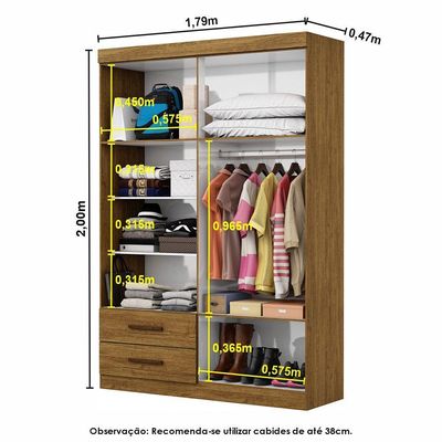 Guarda Roupa Casal Modulado 4 Portas com Cama Hércules 4 Portas e 4 Gavetas com Espelho Cinamomo