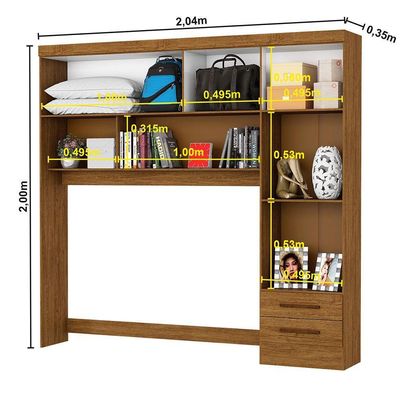 Guarda Roupa Casal Modulado 4 Portas com Cama Hércules 4 Portas e 4 Gavetas com Espelho Cinamomo