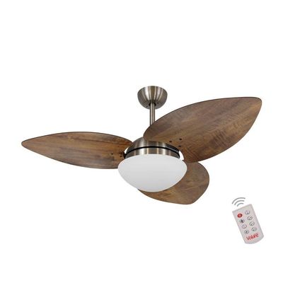 Ventilador De Teto Bronze 3 Pás Rádica 127v C/ Controle 110V