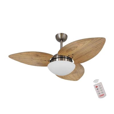 Ventilador De Teto Bronze 3 Pás Rádica 127v C/ Controle 110V