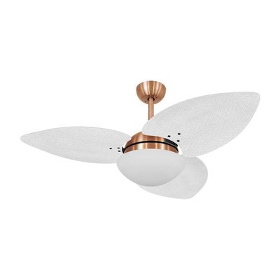 Ventilador De Teto Dormamu Cobre 3 Pás Palmae Branco 220v 220V