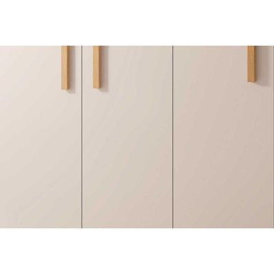 Guarda Roupa 4 Portas E 2 Gavetas C- Pés Espanha Naturale-grafite - Rufato