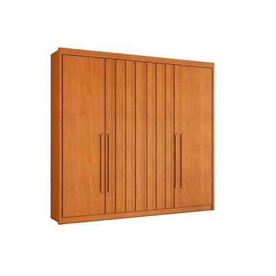 Guarda Roupa 4 Portas (2 Ripadas) E 4 Gavetas Grécia Cinamomo - Conquista