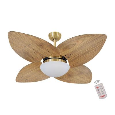 Ventilador De Teto Dourado 4 Pás Rádica 220v C/ Controle 220V