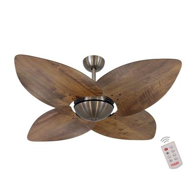 Ventilador De Teto Bronze 4 Pás Rádica 220v C/ Controle 220V