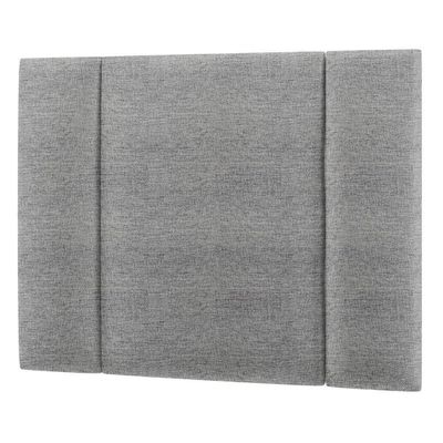 Cabeceira Estofada Iluminação Led Stella Cama Solteiro 90 Cm Linho Cinza