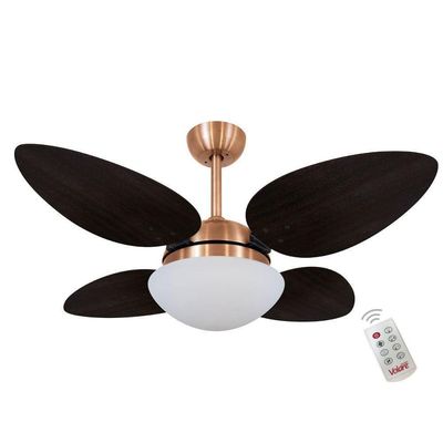 Ventilador Volare Petalo Quad Tabaco 220v E Controle Remoto 220V