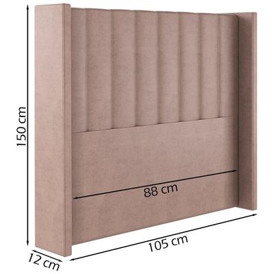 Cabeceira Solteiro 88 Cm Barcell Veludo Rose Soon Rose