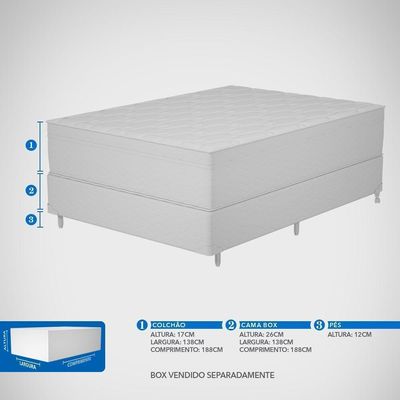 Colchão Casal Espuma D33 Prohotel Probel 17cm Bege/bege (138x188x17cm)