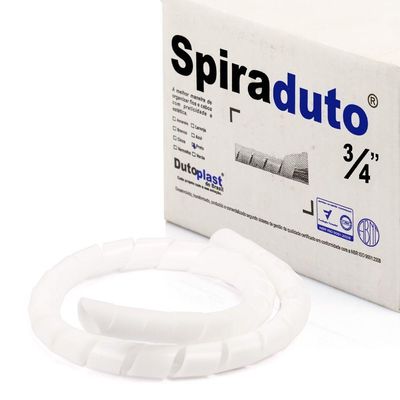 Organizador Fios E Cabos Spiraduto 3-4 Branco - 1 Metro