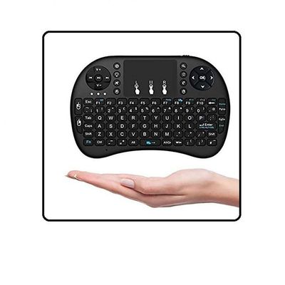 Mini Controle Wireless Mini Keyboard Usb Sem Fio Touch Pad Led P