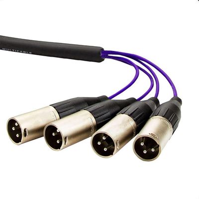 Multicabos Com Conectores Xlr 4 Vias - Amphenol 100 Metros