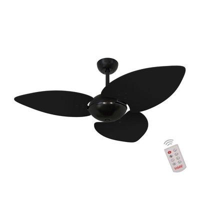 Ventilador De Teto Nero Office 3 Pás Preto 127v C/ Controle 110V