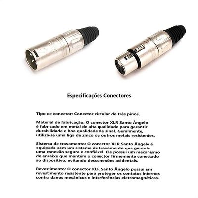 Multicabos Com Conectores Xlr 4 Vias Santo ângelo 4 Metros