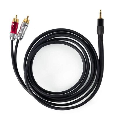 Cabo P2 Estereo Para 2 Rca Profissional - 45 Metros