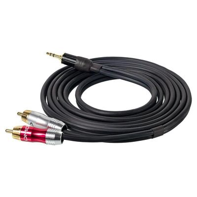 Cabo P2 Estereo Para 2 Rca Profissional - 45 Metros