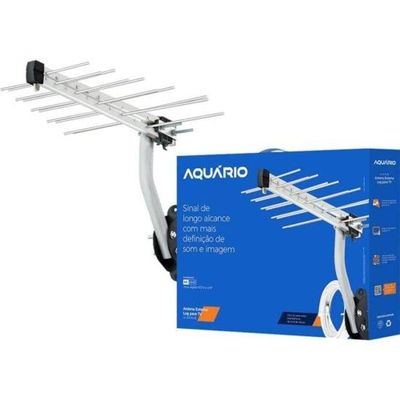 Antena Externa Log Para Tv Aquário Lu-20 Plus