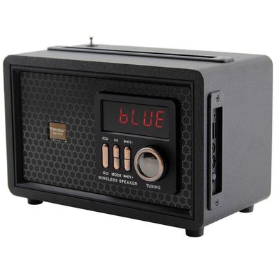 Caixa De Som Bluetooth Usb Sd Rádio Fm Preto Ms071bt