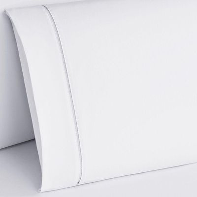 Jogo Cama Lençol Home Basic Solteiro 180 Fios C/ Ponto Palito 2 Peças - Branco