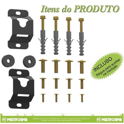 Suporte Universal Fixo Tv 10"a65" Todos Vesa Roldana - Preto