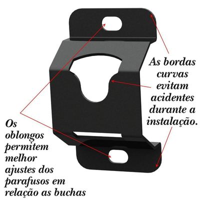 Suporte Universal Fixo Tv 10"a65" Todos Vesa Roldana - Preto