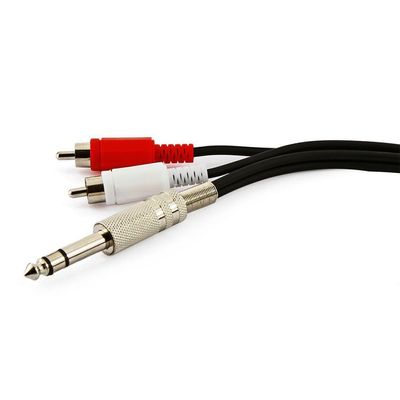 Cabo P10 Estereo Para 2 Rca - 20 Metros