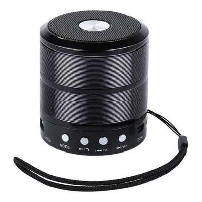 Mini Caixa Caixinha Som Portátil Bluetooth Mp3 Fm Sd Usb 887 Preta