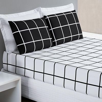 Jogo De Cama Lençol 200 Fios Austin King 03 Peças - Preto