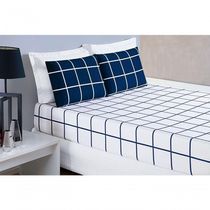 Jogo De Cama Lençol 200 Fios Austin King 03 Peças - Marinho